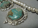 Native American Important Sammy Whitegoat Royston Turquoise Sterling Silver Necklace-Nativo Arts