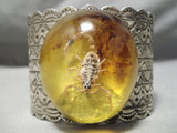 Big Scorpion Native American Amber Sterling Silver Scorpion Bracelet-Nativo Arts