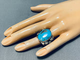 Incredible San Felipe Kingman Turquoise Sterling Silver Ring-Nativo Arts