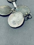 Cute Vintage Native American Navajo Blue Gem Turquoise Sterling Silver Necklace-Nativo Arts