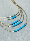 Exceptional Vintage Native American Navajo Turquoise Sterling Silver Necklace-Nativo Arts