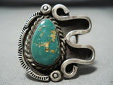 Huge Vintage Native American Navajo Royston Turquoise Sterling Silver Ring-Nativo Arts