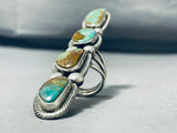 34 Gram Heavy Towering Vintage Native American Navajo Royston Turquoise Sterling Silver Ring-Nativo Arts