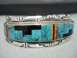 Native American Important Francisco Family Vintage Navajo Turquoise Sterling Silver Bracelet-Nativo Arts