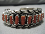 Tremendous Vintage Native American Navajo Emma Spencer Sterling Silver Bracelet Cuff-Nativo Arts
