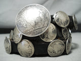 Astonishing Vintage Native American Navajo Silver Coins Concho Belt-Nativo Arts