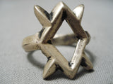Expressive Vintage Navajo Sterling Silver Ring Old Native American-Nativo Arts