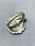 Dazzling Vintage Native American Navajo Blue Green Turquoise Sterling Silver Ring-Nativo Arts