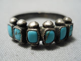 Stunning Vintage Navajo Turquoise Sterling Silver Native American Ring-Nativo Arts