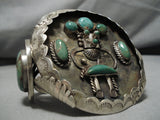 Best Vintage Native American Navajo Kachina Cerrillos Turquoise Sterling Silver Bracelet-Nativo Arts