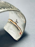 Advanced Work Freddy Douglas Signed Native American Navajo Sterling Silver Bracelet-Nativo Arts