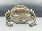 Very Rare Vintage Native American Navajo Green Turquoise Sterling Silver Bracelet-Nativo Arts