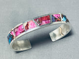 Vibrant Native American Navajo Spiny Oyster & Turquoise Sterling Silver Bracelet-Nativo Arts
