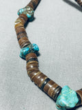 Native American Marvelous Vintage Santo Domingo Kingman Turquoise & Shell Necklace-Nativo Arts