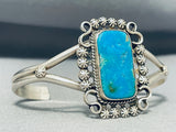 Freddy Platero Vintage Native American Navajo Turquoise Sterling Silver Bracelet-Nativo Arts