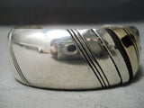 Authentic Vintage Native American Navajo Thomas Singer Sterling Silver Bracelet-Nativo Arts