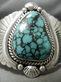 Quality Vintage Native American Navajo Carico Lake Turquoise Sterling Silver Bracelet-Nativo Arts
