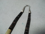 Native American Excellent Vintage Santo Domingo Pipestone Sterling Silver Necklace Old-Nativo Arts