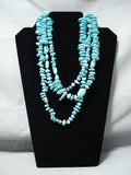 Magnificent Navajo Turquoise Sterling Silver Necklace Native American L-o-n-g-Nativo Arts