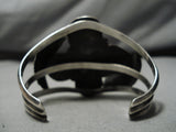 Quality Vintage Native American Navajo Red Mountain Turquoise Sterling Silver Bracelet Old-Nativo Arts