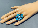 Outstanding Vintage Native American Navajo Turquoise Sterling Silver Ring-Nativo Arts
