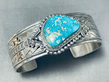 Tremendous Native American Navajo Turquoise Sterling Silver Bracelet Signed J. Piaso, Jr.-Nativo Arts