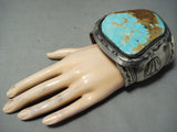 Biggest 300 Gram Vintage Native American Navajo #8 Turquoise Sterling Silver Bracelet-Nativo Arts