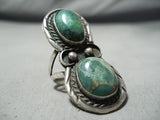 Bigger Vintage Native American Navajo Royston Turquoise Sterling Silver Ring Old-Nativo Arts