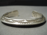 Astonishing Vintage Native American Navajo Thicker Sterling Silver Mary Bill Bracelet-Nativo Arts