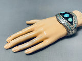 Best Vintage Native American Navajo Will Singer Turquoise Inlay Sterling Silver Bracelet-Nativo Arts