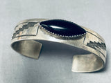 Able Arthur Vintage Native American Navajo Black Onyx Sterling Silver Bracelet-Nativo Arts