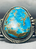 Rare Old Museum Vintage Native American Navajo Turquoise Sterling Silver Bracelet-Nativo Arts