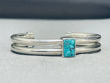 Native American Moses Jack Rare Spiderweb Turquoise Sterling Silver Bracelet-Nativo Arts