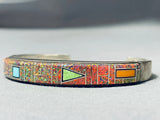 One Of The Most Intricate Vintage Native American Navajo Turquoise Sterling Silver Bracelet-Nativo Arts