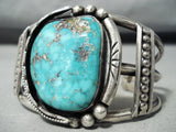 Authentic Vintage Native American Navajo Carico Lake Turquoise Sterling Silver Bracelet-Nativo Arts
