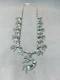 Native American Signed Dancing Kokopelli Vintage Navajo Sterling Silver Necklace-Nativo Arts