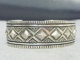 Dynamic More Rare Choctaw Sterling Silver Bracelet Signed S. Willis-Nativo Arts