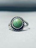 Charming Vintage Native American Navajo Cerillos Turquoise Sterling Silver Ring-Nativo Arts