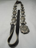 Important Martha Cayatineto Sterling Silver Vintage Native American Navajo Concho Belt-Nativo Arts