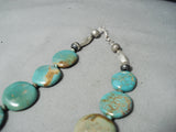 Fantastic Santo Domingo Turquoise Sterling Silver Necklace Native American-Nativo Arts
