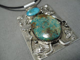 Incredible Vintage Navajo Turquoise Sterling Silver Native American Necklace-Nativo Arts