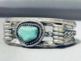 Tremendous Vintage Native American Navajo Green Turquoise Sterling Silver Bracelet-Nativo Arts