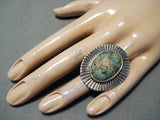 Amazing Navajo Native American 8 Turquoise Sterling Silver Ring-Nativo Arts