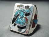 Noteworthy Vintage Zuni Turquoise Sterling Silver Ring Native American Old-Nativo Arts
