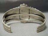 Important Vintage Native American Navajo Old Morenci Turquoise Sterling Silver Flank Bracelet-Nativo Arts