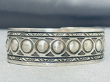 Native American Amazing Vintage Choctaw Sterling Silver Bracelet Signed S. Willis-Nativo Arts