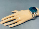 Very Unique Vintage Aqua Blue Turquoise Sterling Silver Bracelet-Nativo Arts