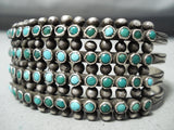 Native American One Of The Best Early Vintage Zuni Snake Eyes Turquoise Sterling Silver Bracelet-Nativo Arts