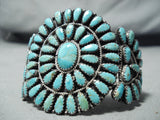 Authentic Vintage Native American Navajo Larry Moses Turquoise Sterling Silver Bracelet-Nativo Arts