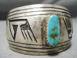 Museum Vintage Navajo/ Hopi Turquoise Sterling Silver Overlay Bracelet-Nativo Arts